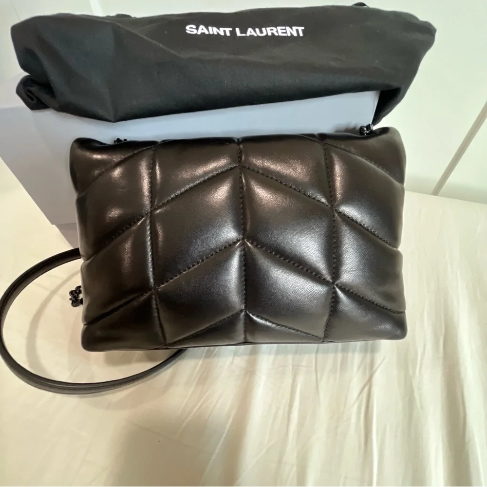 Saint Laurent Black Toy Puffer Crossbody Bag - Picture 7 of 16